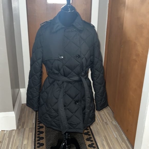 Sam Edelman black puffer trench jacket, FLAW - Picture 2 of 8